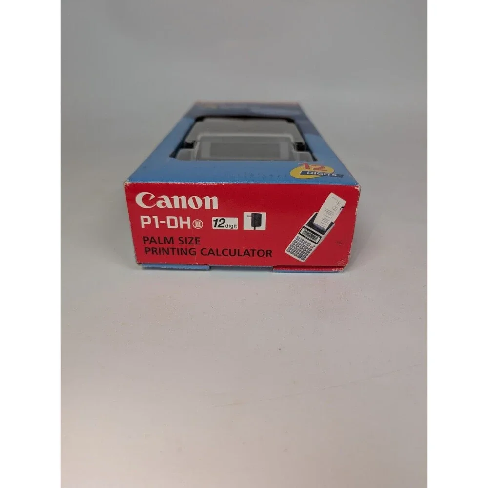 Canon P1-DH III Palm Size Printing Calculator New In Box 12 Digit Business AC